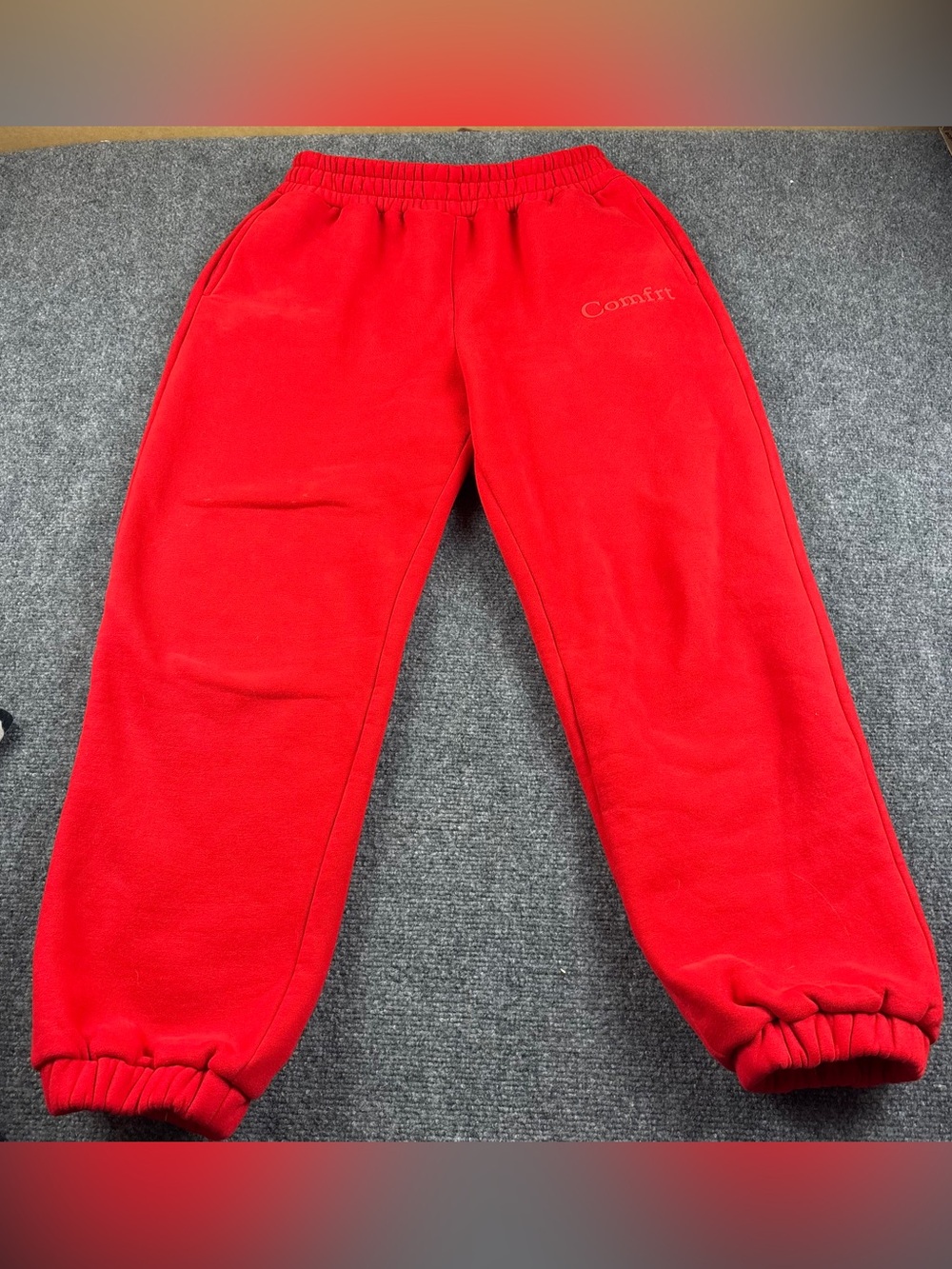 COMFRT Women’s Red Minimalist Sweatpants size: Large - Picture 2 of 9